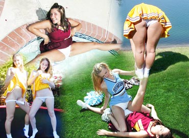 Flexible cheerleader girls