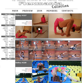 Sexy gymnastics collection with flexible girls in gymnastics leotards