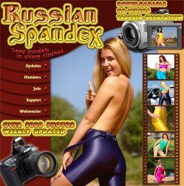 Russian spandex girls in shiny clothes